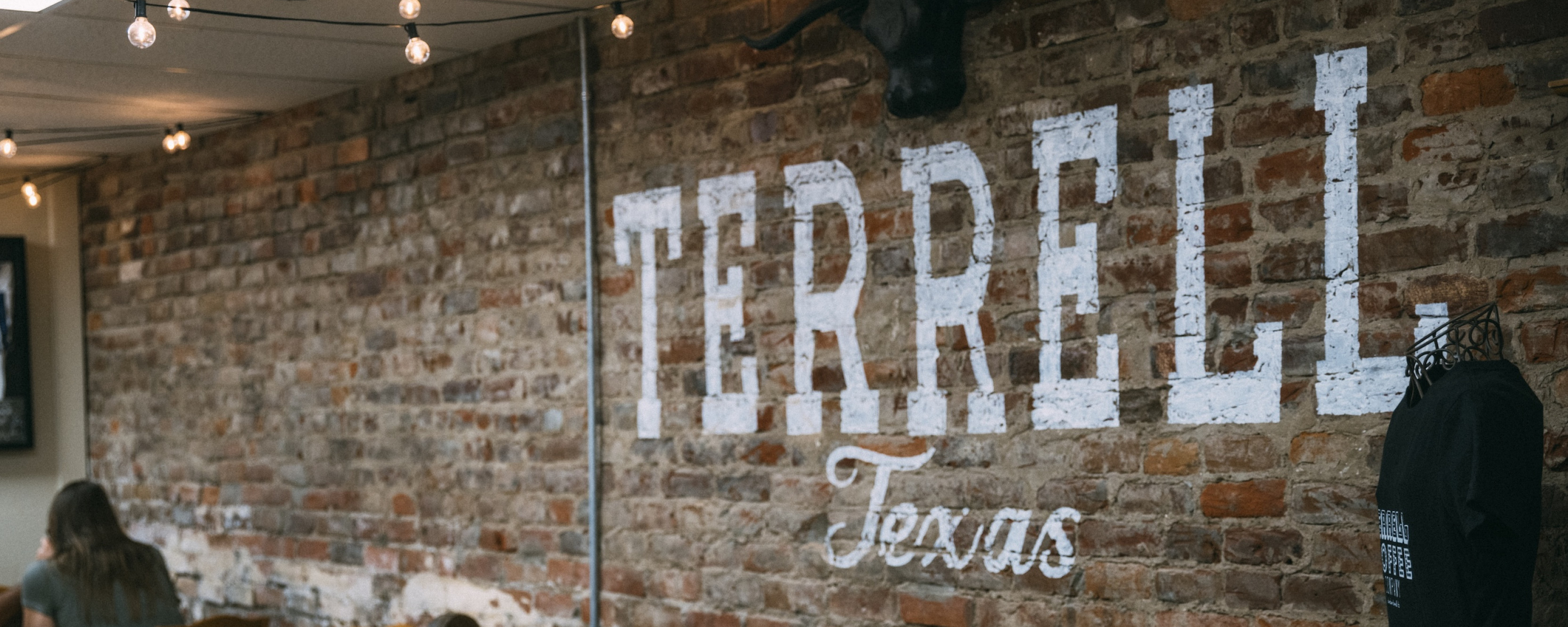 local terrell texas business with terrell texas painted on the wall