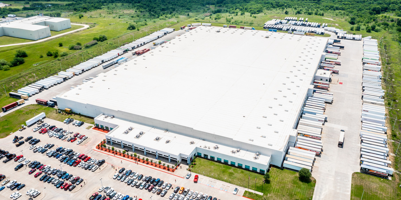 Aerial view of the autozone warehouse